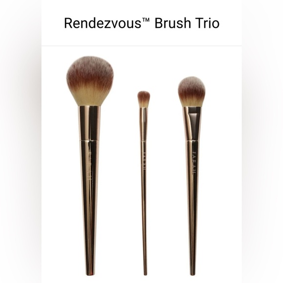 Brand New Farah Rendezvous Makeup Brush Set - 100% Vegan Bristles! - Picture 1 of 3